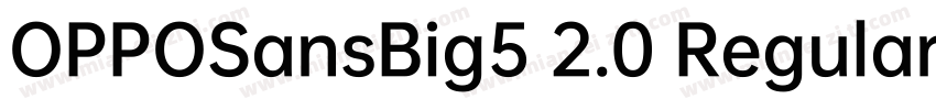 OPPOSansBig5 2.0 Regular字体转换